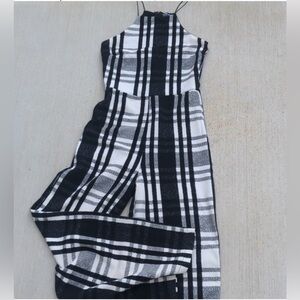 Stretchy Pantsuit flattering, full length, wide leg, jumpsuit,  like new.
